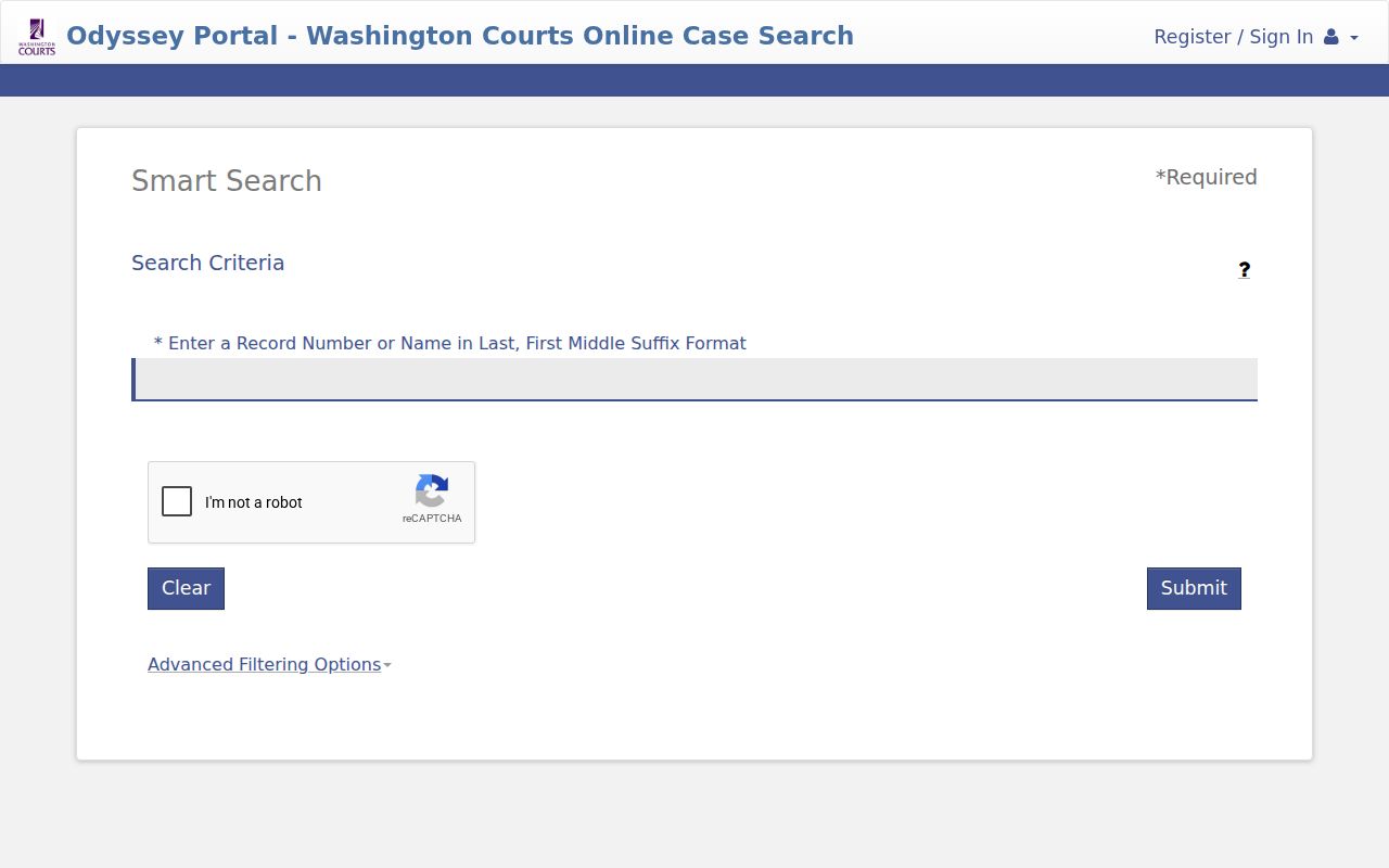 Wahkiakum County criminal court cases Odyssey Portal