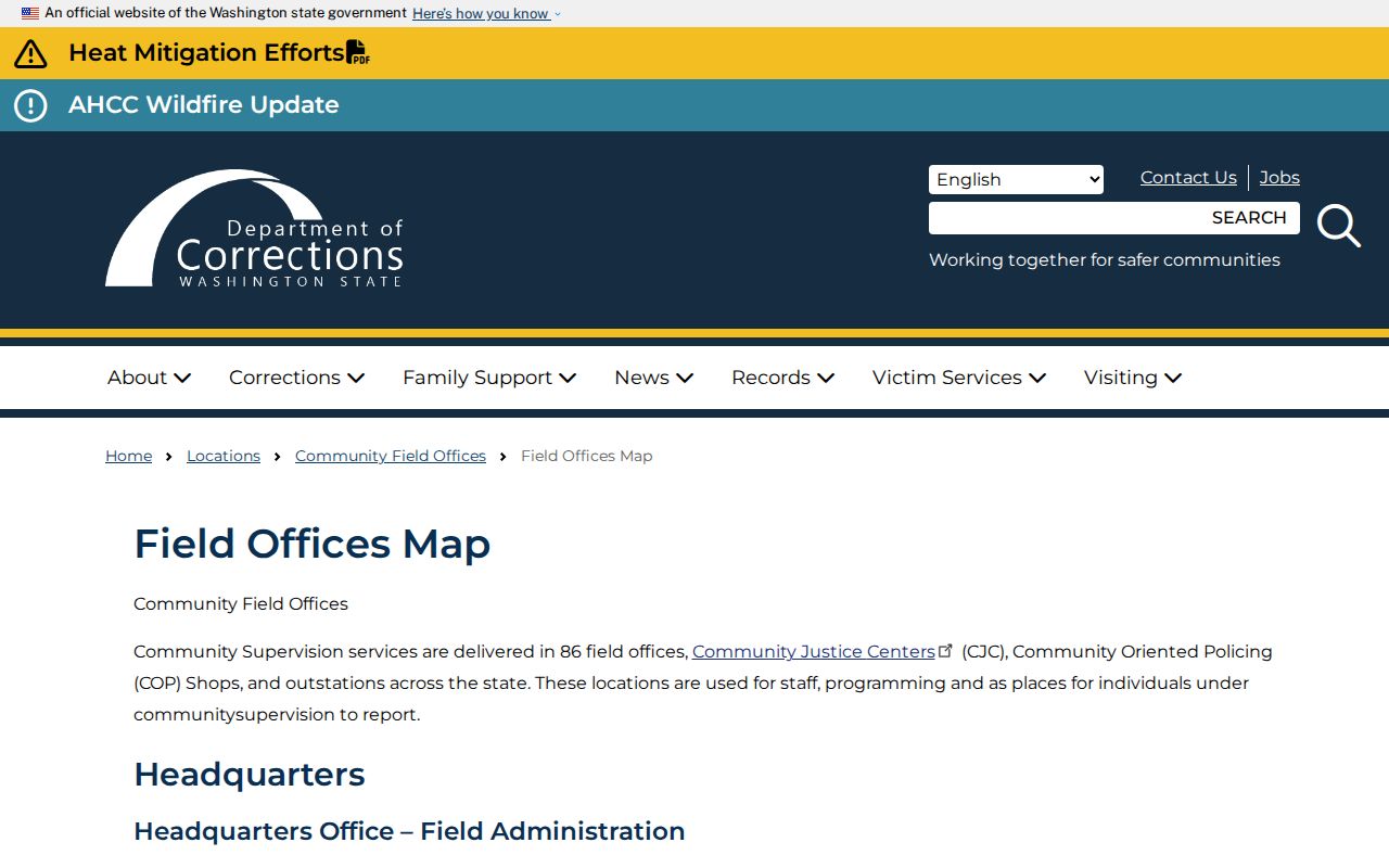 Wahkiakum County criminal supervision and DOC field office information